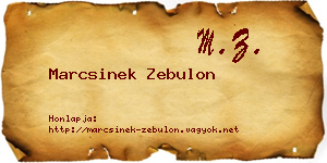 Marcsinek Zebulon névjegykártya